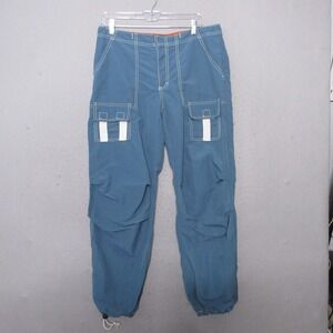 Vintage Mosquito Pants Men Medium Blue‎ Nylon Rave Skate Nylon Y2K 90s  USA Made